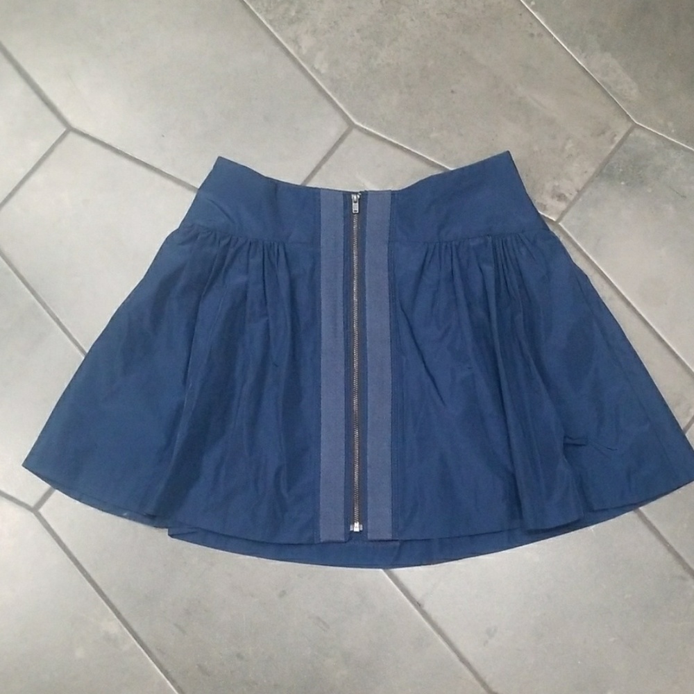 BCBGENERATION ZIPPER FRONT, GALAXY BLUE SKIRT